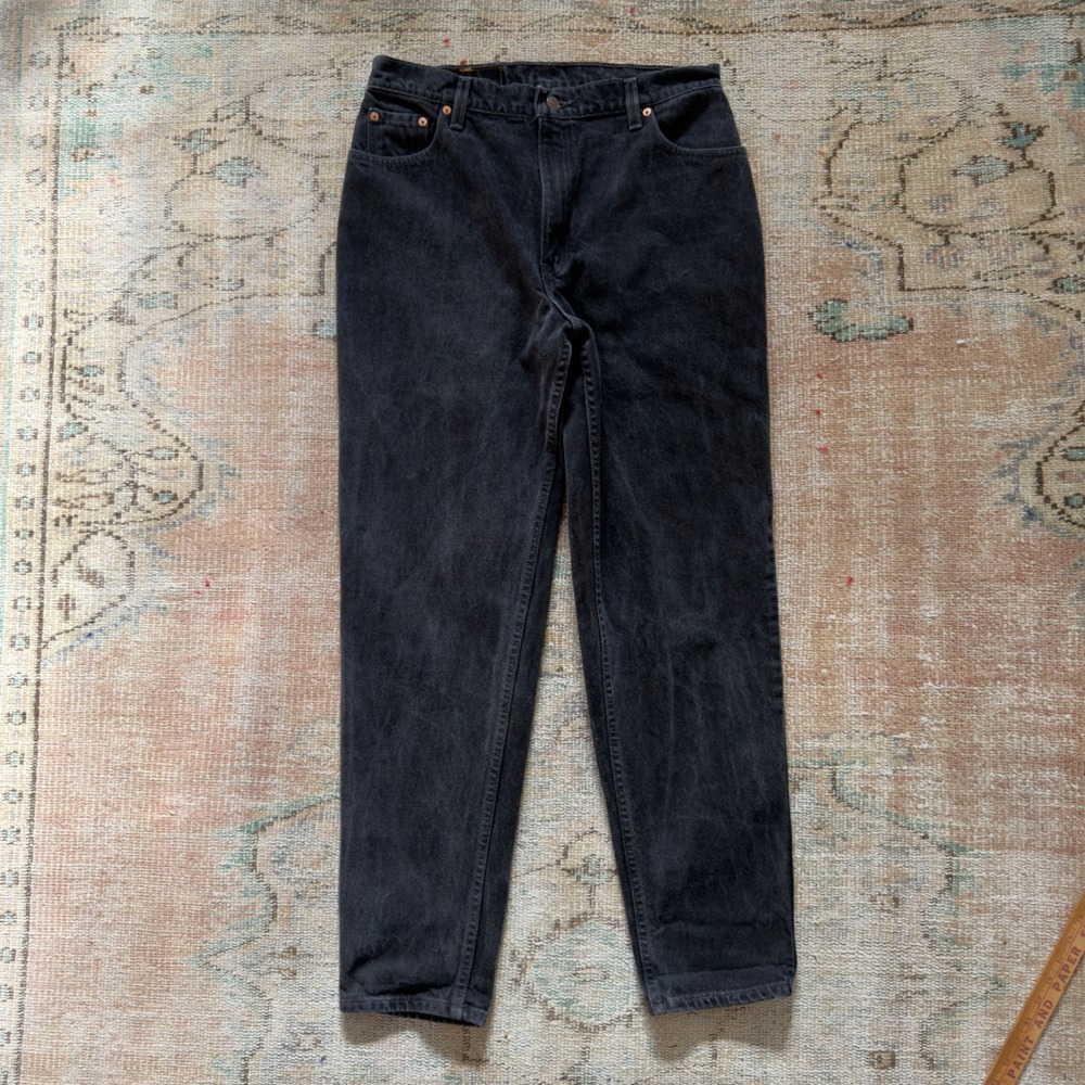Vintage Levis 550 Black Relaxed Fit Tapered Leg Jeans 16 REG